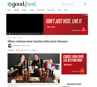 PRESS: "When cultures meat: barbies with exotic flavours"